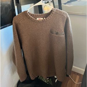 Fjallraven Brown Crewneck Sweater with Pocket Detail